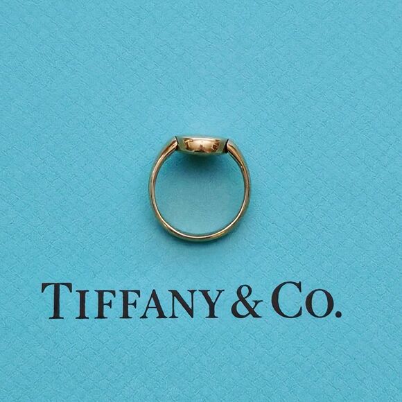 ULTRA RARE Vintage Tiffany & Co 18k Gold Flip Signet Ring OOAK Reversible Design - Picture 8 of 15
